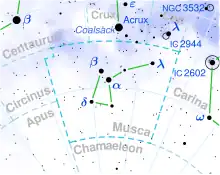 La constellation de la Mouche.