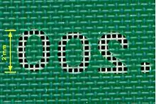 Gros plan&nbsp;d’un pochoir de sérigraphie.