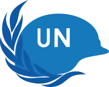 Logo des casques bleus des Nations unies.