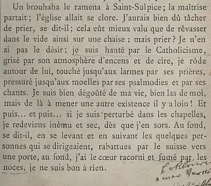 « je suis hanté par le Catholicisme », Huysmans
