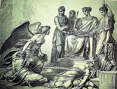 Thémis par Julien Léopold Boilly d'après P.P Prud'hon, vers 1860