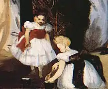 Enfants jouant dans La Musique aux Tuileries1862