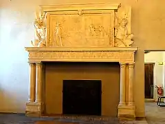 Diane et Actéon, la cheminée.