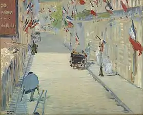 Édouard Manet, La Rue Mosnier aux drapeaux ou Le 30 juin 1878, rue de Berne