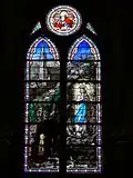 Vitrail du chœur Notre-Dame de Lourdes.