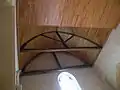 Charpente au-dessus de la 1re&nbsp;travée.