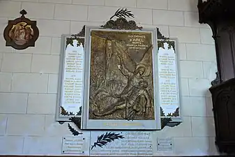 Plaque commémorative dans l’église Saint-Georges.