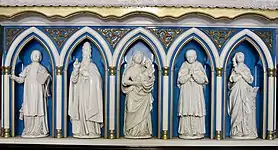 Bas-relief de l'autel de l'église Saint-Jean-Baptiste d'Aigueblanche.