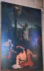 Moïse et le serpent d'airain (Livre des Nombres 21.6-9).