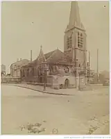 L'église Saint-Saturnin de Gentilly en 1901, cliché d'Eugène Atget.