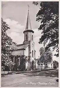 Carte postale de l'église au XXe&nbsp;siècle.