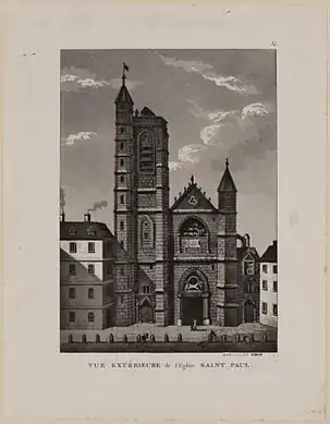 Église Saint-Paul (dessin du XIXe&nbsp;siècle)