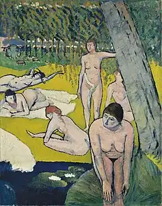 Baigneuses aux nénuphars, vers 1889.