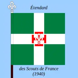 Étendard des « Scouts de France » (1940).