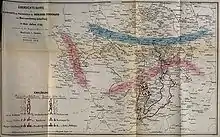 Carte de la campagne du duc Ferdinand de Brunswick-Lunebourg en 1762.