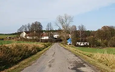 Route vers Čenkov u Bechyně.