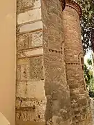 Différences de maçonnerie entre la partie moderne et byzantine.