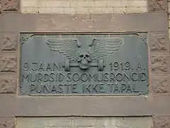 Plaque mémorielle de la bataille de Tapa de 1919.