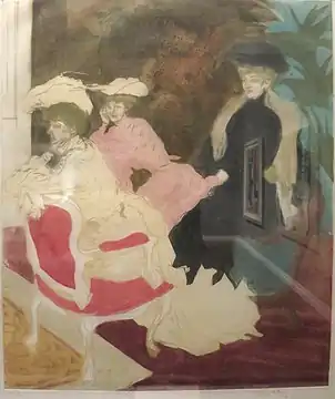 Comedy of Society, color etching and aquatint (1903), Jacques Villon