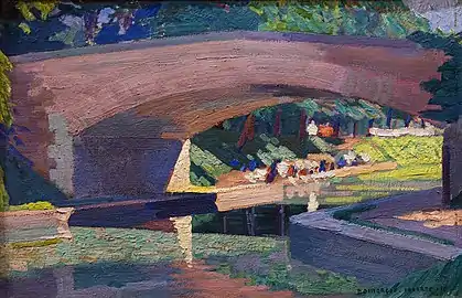 Le pont par Édouard Domergue-Lagarde