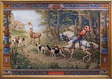 Le Miracle de saint Hubert, huile sur toile.