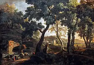 Paysage avec chevaux à l'abreuvoirGallerie dell'Accademia de Venise .