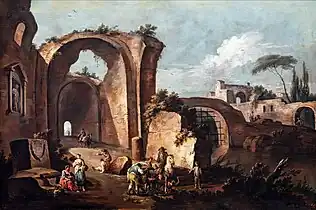 Ruines d'un bâtiment voûté Gallerie dell'Accademia de Venise