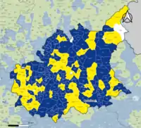 Candidat arrivé en tête au 2d&nbsp;tour par commune.  Emmanuel MacronMarine Le PenÉgalité