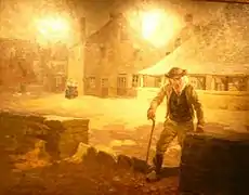 Arthur Midy : Vieux breton Place des Halles Le Faouët (1914, musée du Faouët)