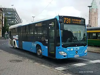 Bus Nobina devant l'Ateneum.