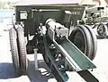 Un canon de 105 mle 1913 Schneider exposé au Musée de l'artillerie  de  Hämeenlinna en Finlande.