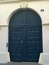 Porche d'entrée de l'hôtel particulier du no&nbsp;11