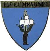 Insigne de la 11e&nbsp;compagnie du 43e&nbsp;régiment d'infanterie (vers 1990)