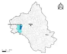 Rieupeyroux dans l'intercommunalité en 2020.