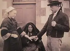 Plumelec : Sorcière favorisant les amours de deux jeunes gens (Charles Géniaux, 1890).