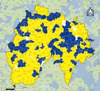 Candidat arrivé en tête au 2d&nbsp;tour par commune.  Emmanuel MacronMarine Le PenÉgalité