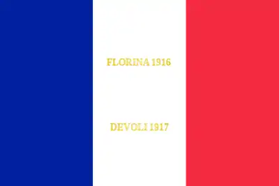 Drapeau du 175e&nbsp;régiment d'infanterie de l'armée française, avec ses batailles.
