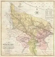 Carte du centre-nord de l'Inde, 1777