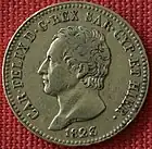 Pièce d’or de 20 lires (1823).