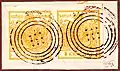1 kreuzer. Quatre cercles et points de Vienne - (10×30×2 p). Fragment vendu 700 FS en 1981.