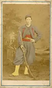 Magloire Roussel en tenue de Zouave pontifical.