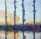 Claude Monet, Les peupliers. 1891. Huile sur toile, 87 x 81 cm. Metropolitan Museum of Art, New York.