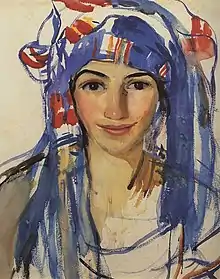 Zinaïda SerebriakovaAutoportrait au foulard, 1911