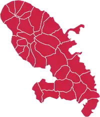 Candidat arrivé en tête au 1er&nbsp;tour par commune.  Jean-Luc Mélenchon