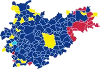 Candidat arrivé en tête au 1er&nbsp;tour par commune.  Marine Le PenEmmanuel MacronJean-Luc MélenchonJean LassalleValérie Pécresse