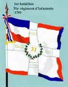 Drapeau du 1er&nbsp;bataillon de 1793 à 1795