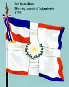 Drapeau du 1er&nbsp;bataillon du 38e&nbsp;régiment d'infanterie de ligne de 1793 à 1794