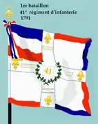 Drapeau du 1er&nbsp;bataillon du 41e&nbsp;régiment d'infanterie de ligne de 1791 à 1793