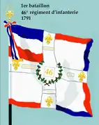 Drapeau du 1er&nbsp;bataillon du 46e&nbsp;régiment d'infanterie de ligne de 1791 à 1793