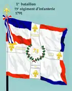 Drapeau du 1er&nbsp;bataillon du 73e&nbsp;régiment d'infanterie de ligne de 1791 à 1793